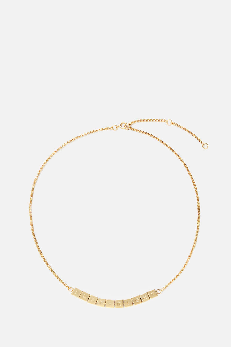 &#039;LEFT-RIGHT&#039; Necklace - Gold