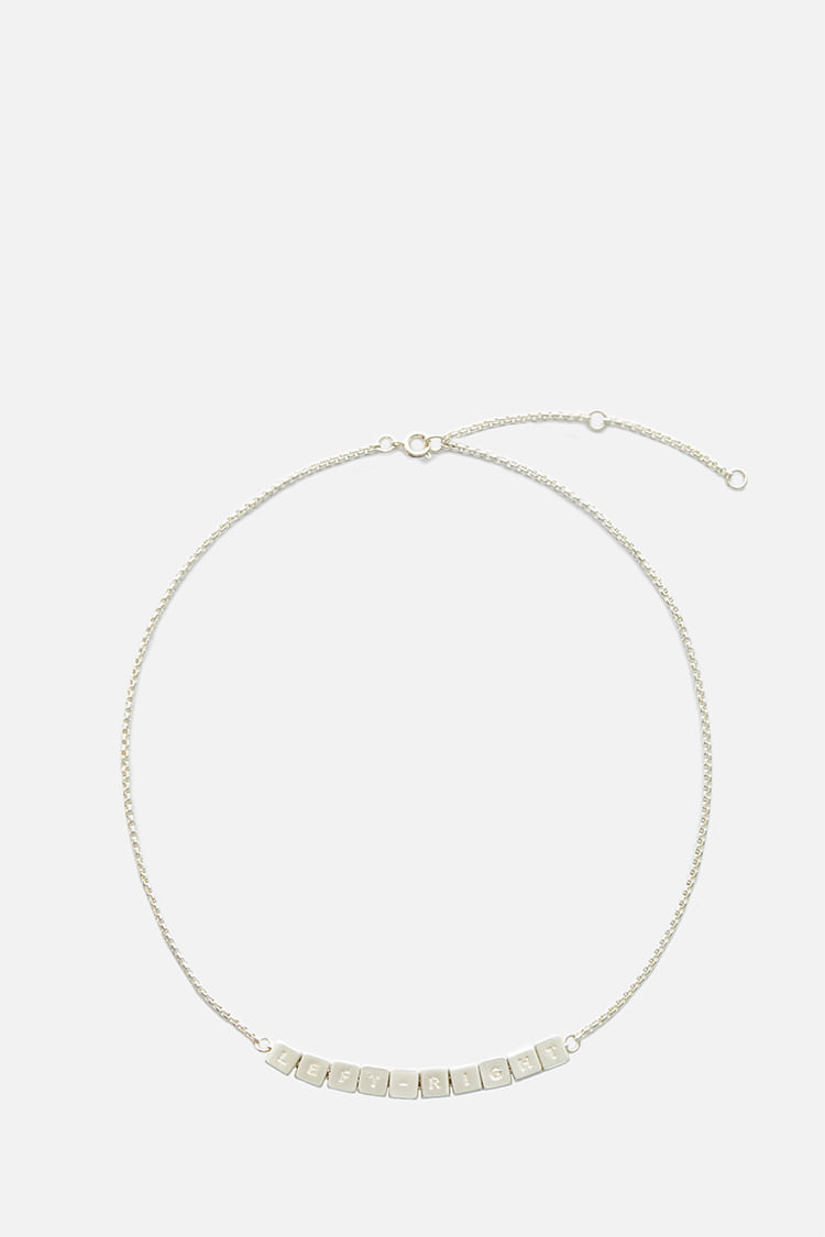 &#039;LEFT-RIGHT&#039; Necklace - Silver